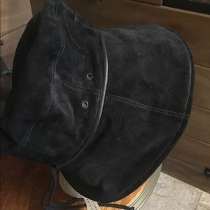 Eric Javits Convertible black suede hat